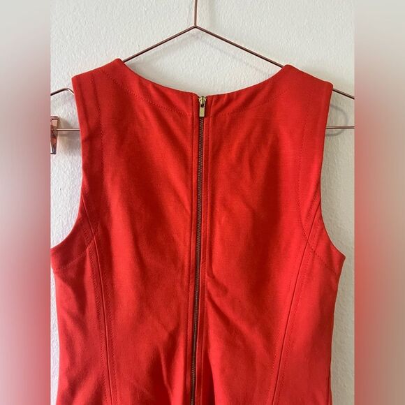 Banana Republice red Orange sleeveless dress V neck size 2 - Picture 3 of 8